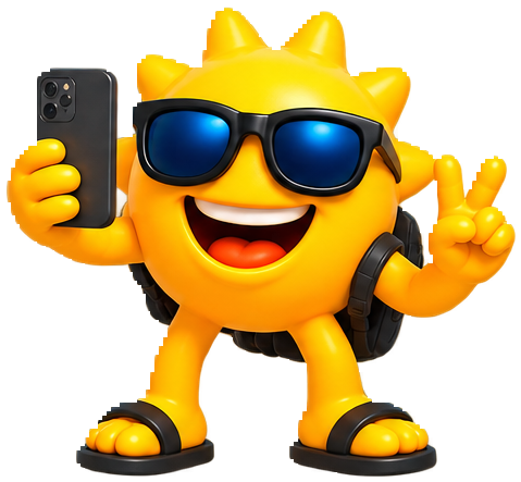 SUNNY tirando uma selfie