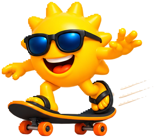 SUNNY andando de skate